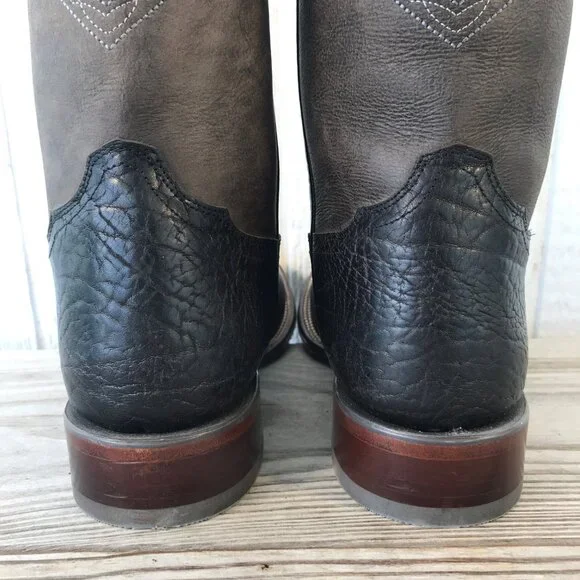 Cody James Bull Shoulder Mens Black Gray Leather Western Boots Mens 9 D BBH4 - Picture 5 of 13